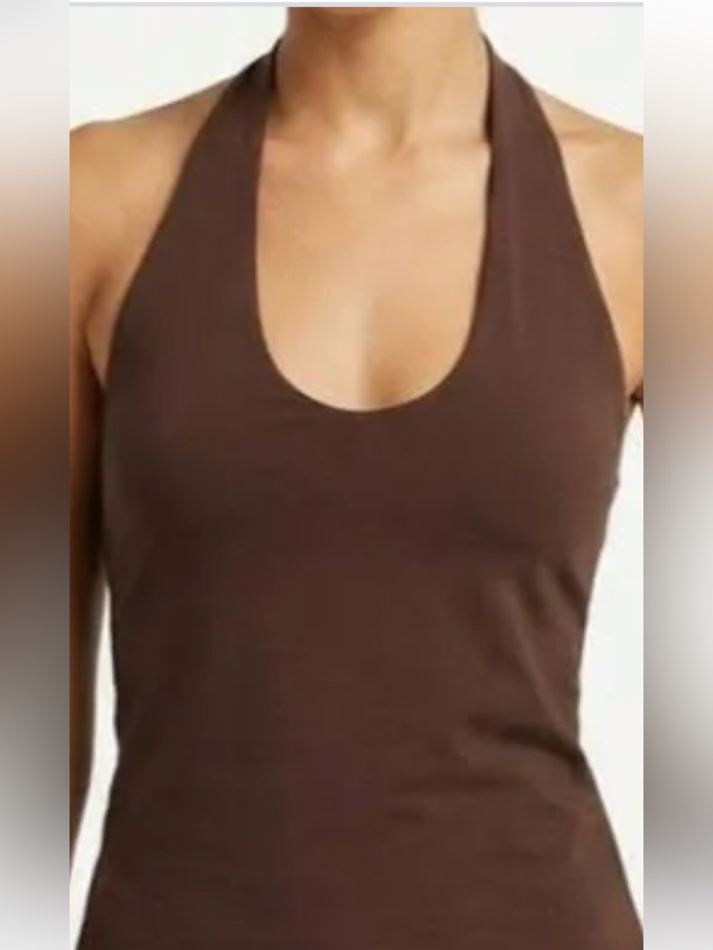 2 Pack Softest Stretch Bra Halter Tank Top Navy Cocoa Zara Hollister Abercrombie